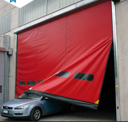 คลังสินค้า Soft Pvc Rapid Roller Doors Curtain Zipper Vertical Overhead Quick Action