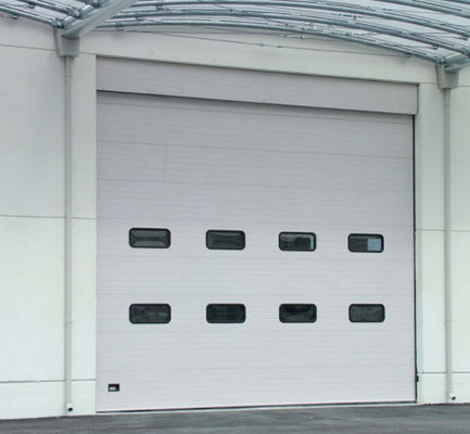 Fire Garage Panel Insulated Sectional Doors 40mm 50mm Perspective Industrial Lifting