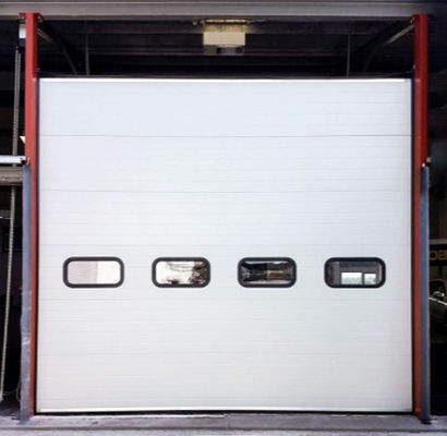 0.2m/S Commercial Overhead Sectional Doors ประตูโรงรถแบบหุ้มฉนวน CE ISO