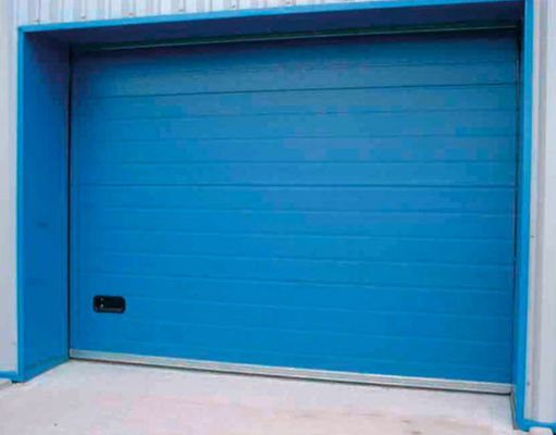 ประตูโรงรถส่วนหุ้มฉนวนสีที่กำหนดเองประตูเหนือศีรษะเชิงพาณิชย์