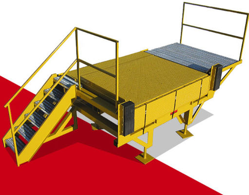 รถกระบะบรรทุก Dock Leveler Ramp พร้อมความปลอดภัย อัตโนมัติปรับไฟฟ้า 15T อุปกรณ์บรรทุกคงที่