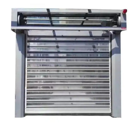 ประตูสไพร่ความเร็วสูงจากสแตนเลสอลูมิเนียม พร้อมเซ็นเซอร์ไฟฟ้าไฟฟ้า 220V/50HZ พลังงานสําหรับโรงงานด้วยพื้นที่เสร็จ