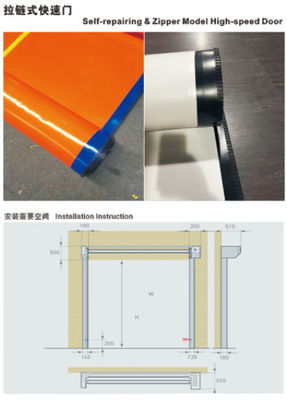 304 สแตนเลส ความเร็ว Roll Up Shutters โปรโมชั่น ประตูสต็อปไว อัตโนมัติ Induction ความเร็วสูง Pvc Warehouse