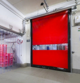 304 สแตนเลส อุปกรณ์ประปาความร้อน ความเร็วรวดเร็ว Roll Up PVC Shutter ประตูพาณิชย์ รวดเร็วอัตโนมัติ