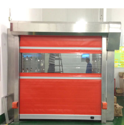 ความเร็วสูง PVC Roll Up รวดเร็ว รางประตู 304 สแตนเลส โมเดิร์น กันหนาว การทํางานเร็ว