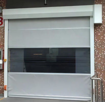 การเก็บรักษาที่เย็น ซีปเจอร์ดี ปรับปรุงความเร็วสูง PVC Roll Up รวดเร็ว Shutter ประตู 304 สแตนเลส การทํางานอัตโนมัติ