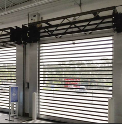ช่วงอุณหภูมิ -20C- 50C เทอร์ไบน์อะลูมิเนียม ประตูเร็วแข็งแรง ประตูเกลียวความเร็วสูงประสิทธิภาพสูงเพื่อความปลอดภัยที่เหนือกว่า