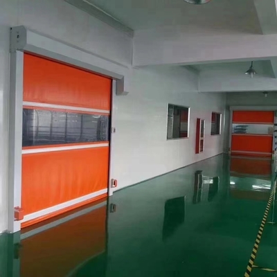 การกันและกันอากาศ ความเร็วสูง PVC Roll Up รวดเร็ว Shutter Rolling Zipper Door สไตล์ที่ทันสมัย ความเร็วสูง PVC ประตูอุตสาหกรรมอัตโนมัติสําหรับโรงแรมภายใน