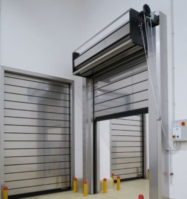 Sturdy Simple Fast Rolling Door Hard Material High Air Permeability Aluminum High Speed Spiral Door 0.75KW Motor Power for Efficiency and Safety