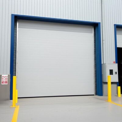 Industrial Vertical Lift Commercial Overhead Sectional Door With Transparent Window 50mm 80mm Thickness Insulated Sectional Garage Door