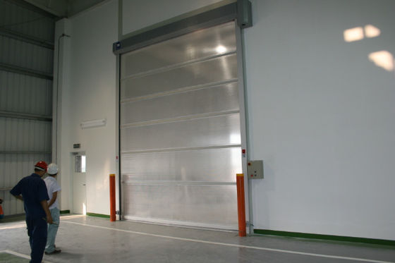 คลังสินค้า PVC Rapid Roller Doors ควบคุมสภาพอากาศปุ่มกด