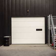 Fire Station 3000x3000 Industrial Sectional Door เหล็กเคลือบ Sandwich 40mm Panel