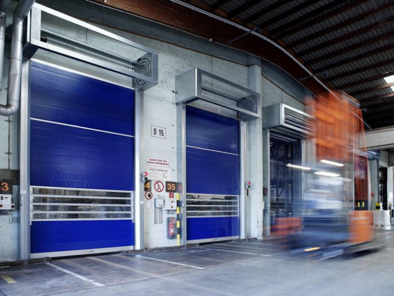 ความเร็วสูง PVC โรลขึ้น รวดเร็ว ผ้าปิดประตู 304 สแตนเลส วัสดุปลอดภัยและทนทาน โปรโมชั่นเร็ว ผ้า กันลม