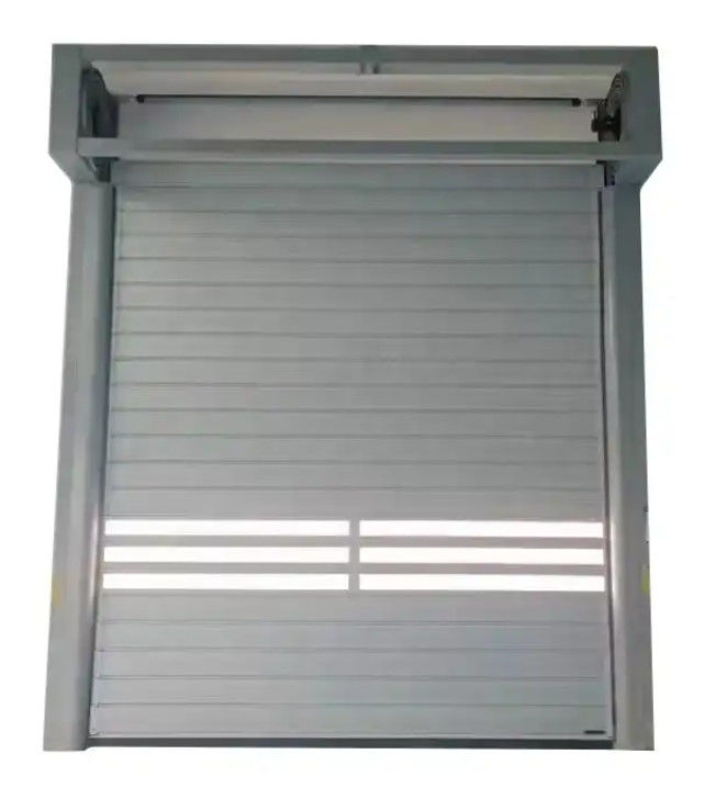 ประตูสไพร่ความเร็วสูงจากสแตนเลสอลูมิเนียม พร้อมเซ็นเซอร์ไฟฟ้าไฟฟ้า 220V/50HZ พลังงานสําหรับโรงงานด้วยพื้นที่เสร็จ