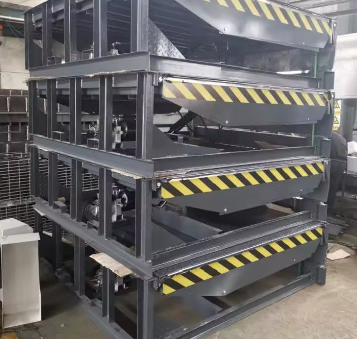 เครื่องปรับระดับ Dock Loading ที่กําหนดเอง พร้อมแหล่งพลังงานไฟฟ้า 10 ความจุ โกดังเหล็กมือถือไฮดรอลิกเคลื่อนไหว