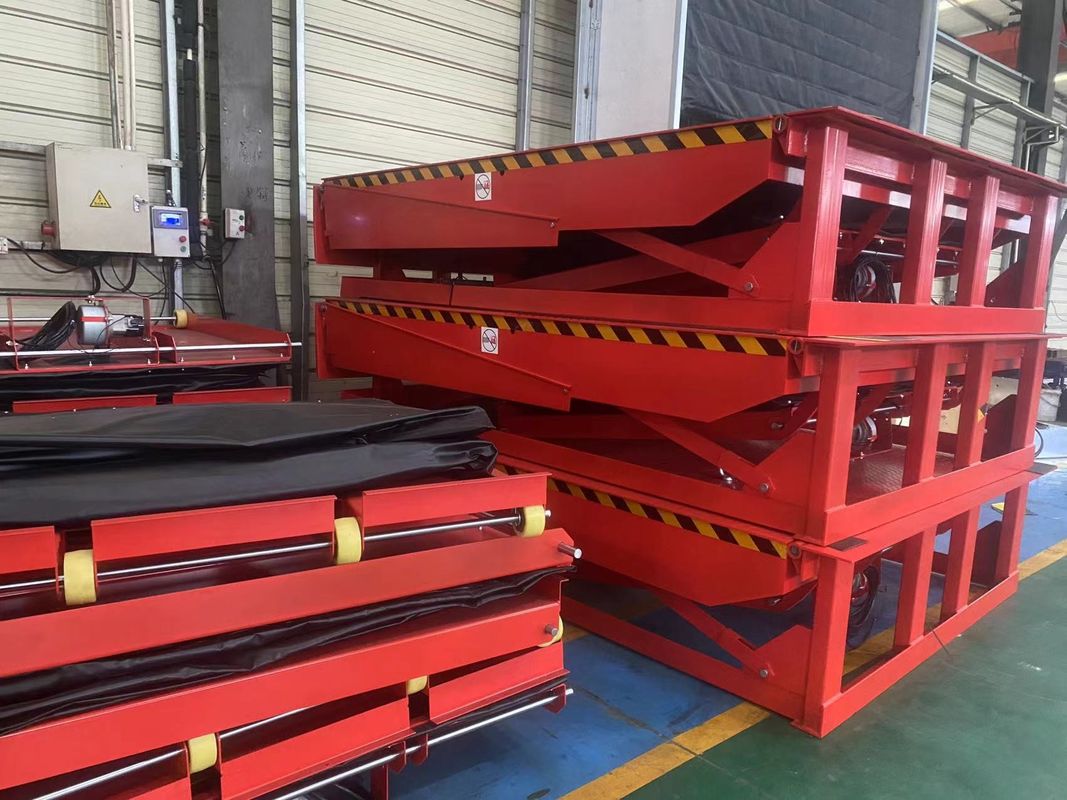 เครื่องปรับระดับ Dock Loading ที่สามารถปรับแต่งได้ พร้อมโซ่ความปลอดภัย / แหล่งพลังงานไฟฟ้า 6T / 10T ความจุ ไฮดรอลิก