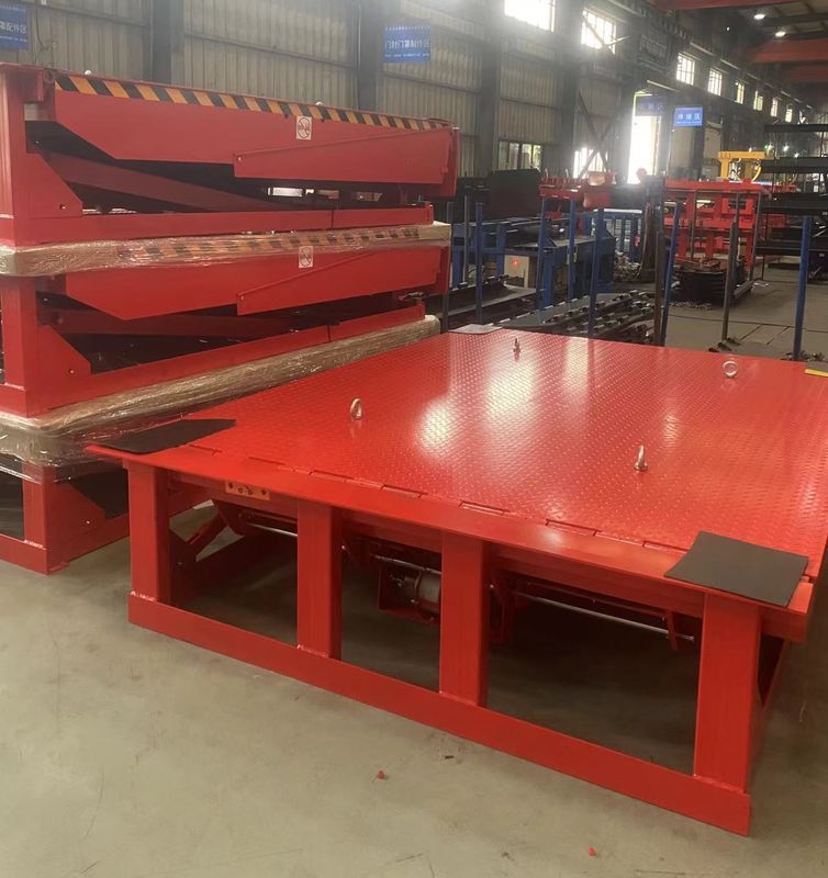 25000-40000LBS ความจุ ห้องงานออกแบบที่ปลอดภัย อัตโนมัติ Dock Plate Dock Door Levelers งานหนัก ไฮดรอลิก