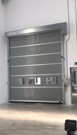 การลดเสียง ความเร็วสูง PVC Roll Up รวดเร็ว Shutter ประตู 304 สแตนเลส กันอากาศ