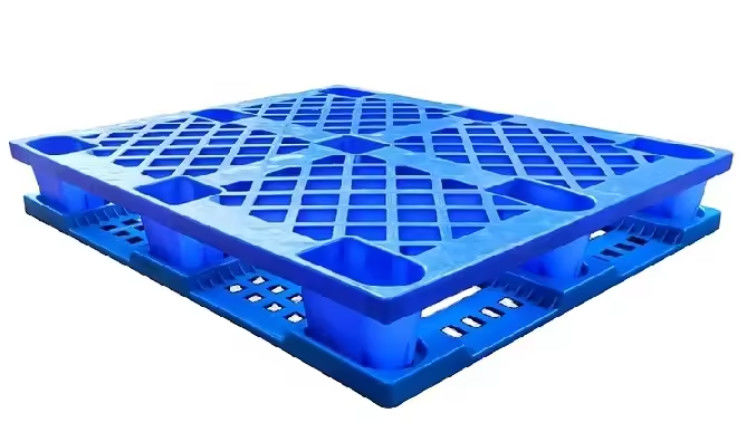 สามารถใช้งานได้หลายครั้ง งานหนัก อุตสาหกรรมขนาดใหญ่ 4 ทาง HDPE Pallet กับ Hot Stamping และ Silk Printing โลโก้หน้าสอง