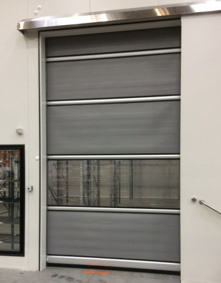 ปรับปรุงความเร็วสูง PVC Roll Up รวดเร็ว Shutter Zipper ประตู 304 สแตนเลส วัสดุสําหรับความปลอดภัย
