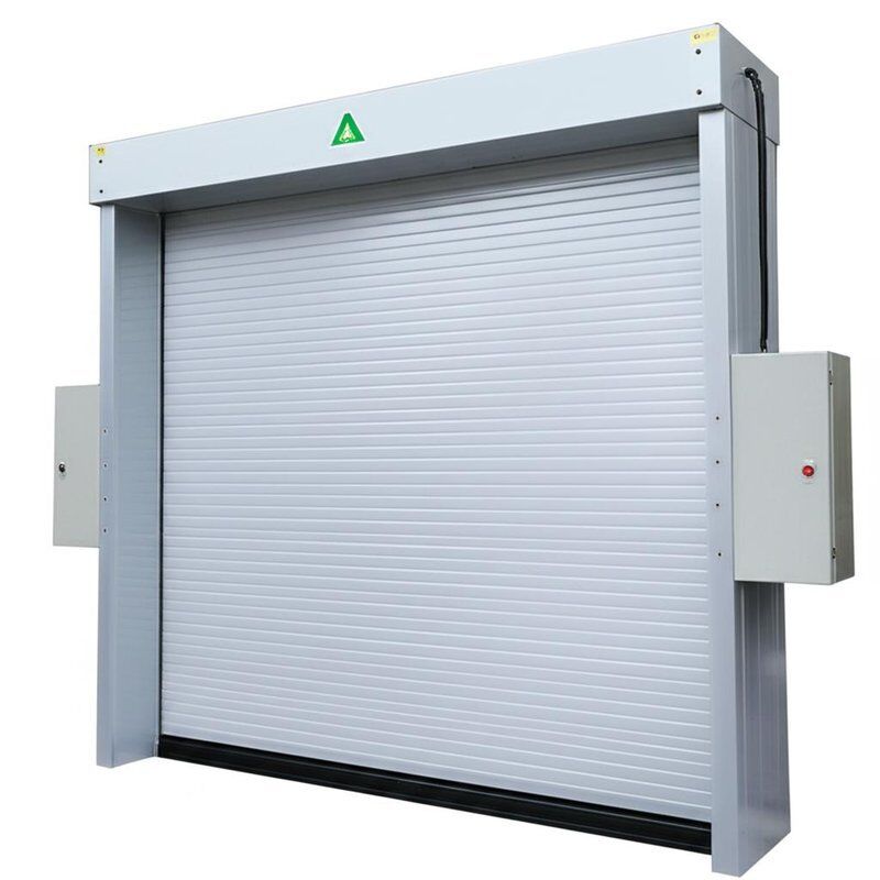 duty Steel Structure ความเร็วสูง PVC Roll Up Rapid Shutter Door 304 สแตนเลส สแตนเลส วัสดุที่กําหนดเอง