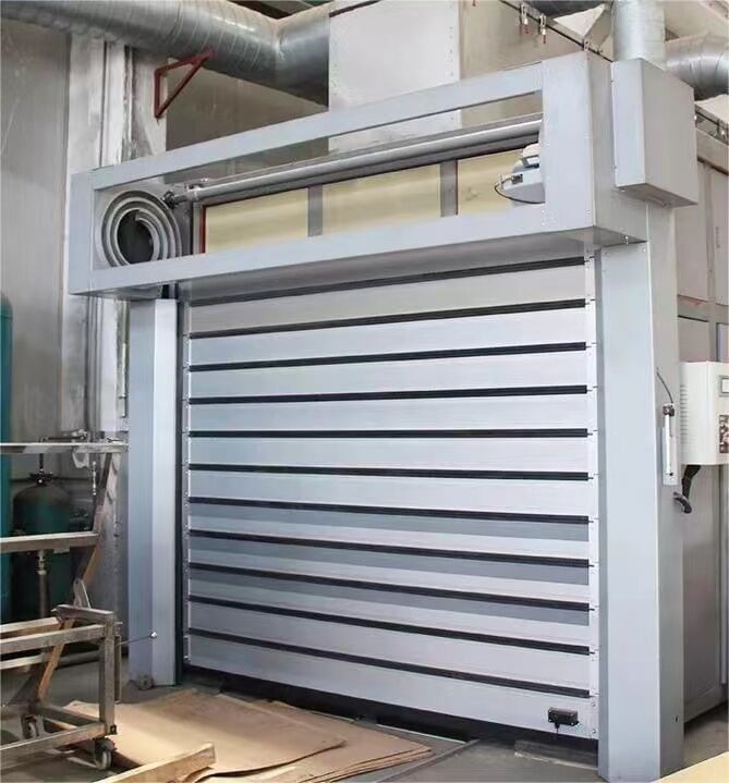PLC Control อลูมิเนียม คุณภาพสูง อุตสาหกรรม ความเร็วสูง ประตูสไพร่ อัจฉริยะภายนอกสไพร่ ประตูเร็ว